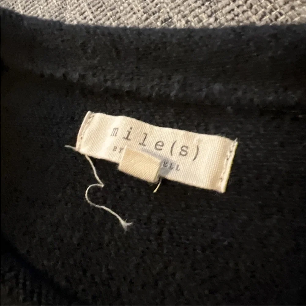 Madewell Mile(s) Black Star Print Bell Sleeve Starry Night Sweatshirt J8533 XS - Picture 6 of 8